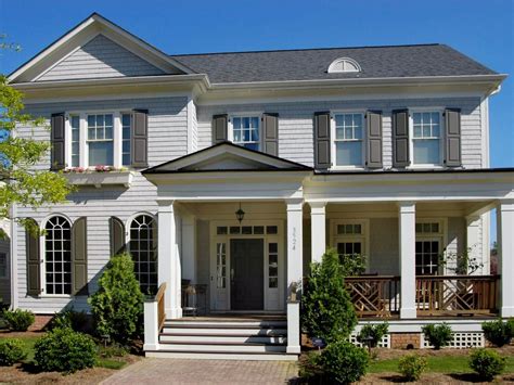 grey two story house ideas